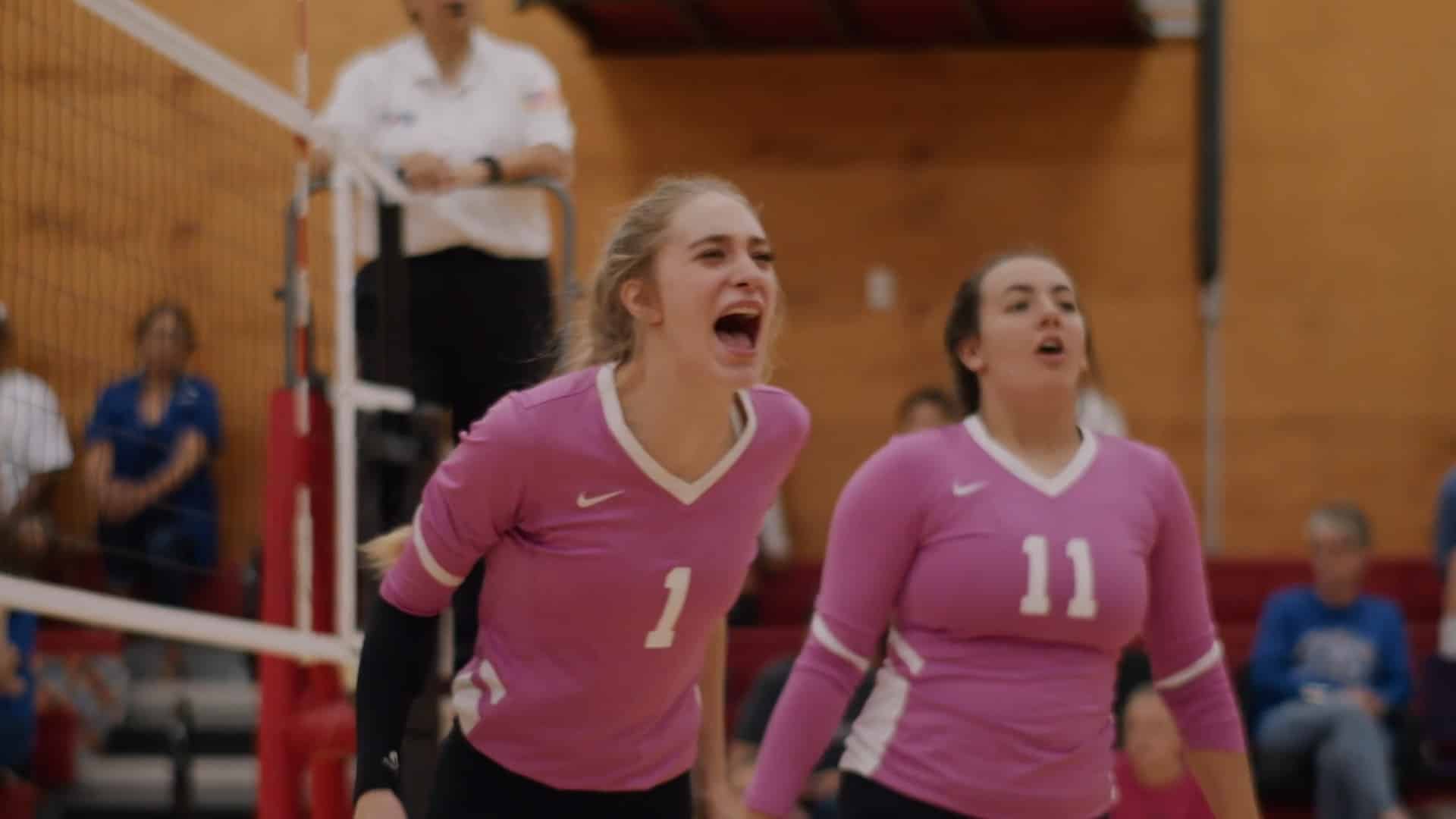 Emma playing volleyball