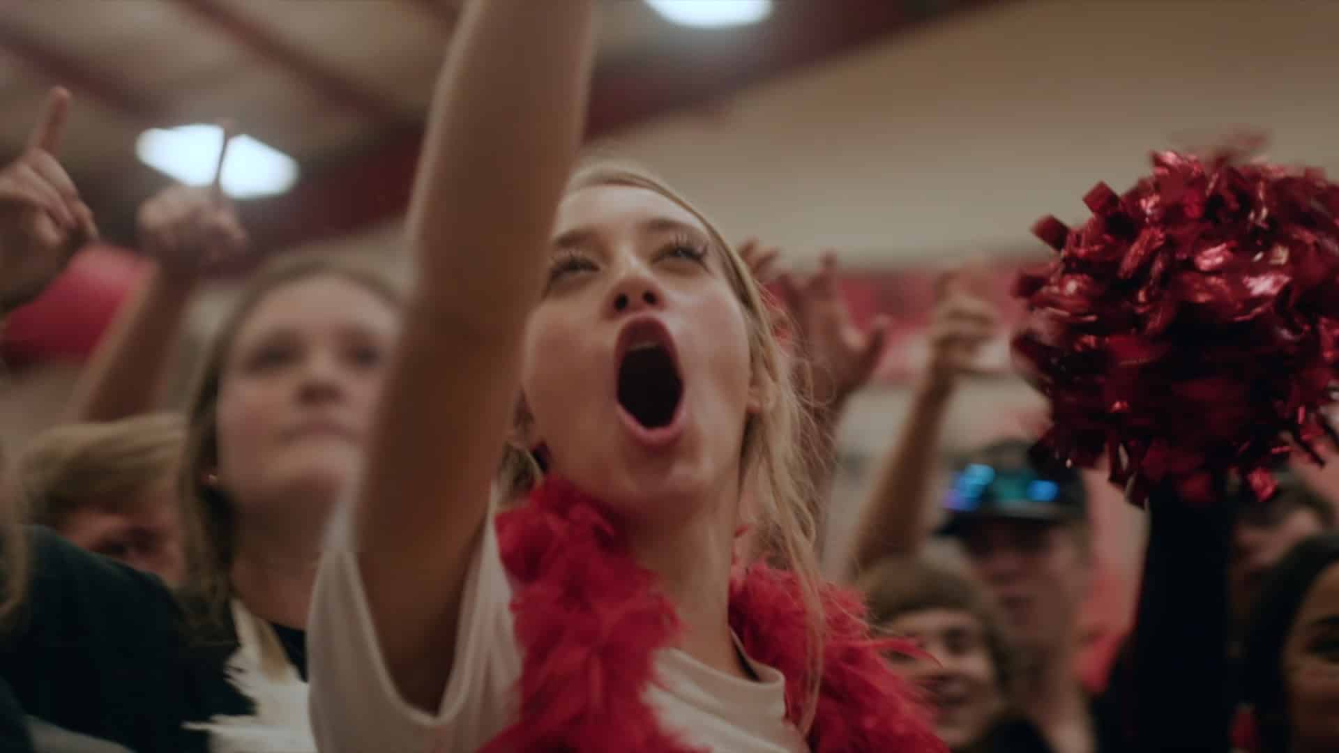 girl cheering